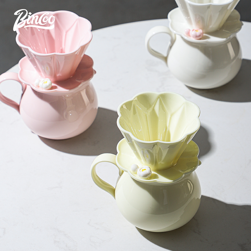 Coffee Tea Pots - Bincoo-keramische handbrouwen giet over theepot met