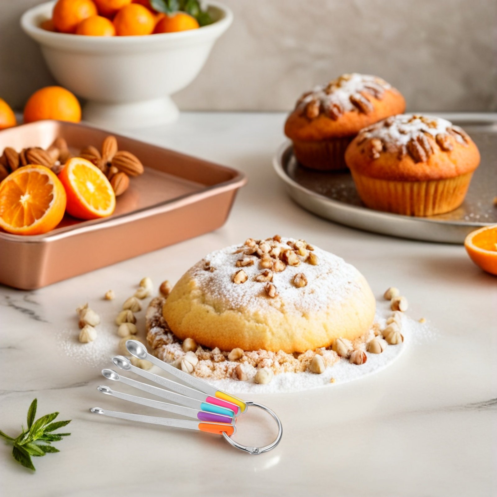 Coffee Tea Spoon - 5 stuks roestvrijstalen mini-theelepels met gekleurde