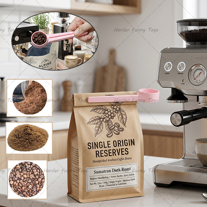 Coffee Tea Spoon - Koffielepels met zakclips, voedselveilige meetlepels voor