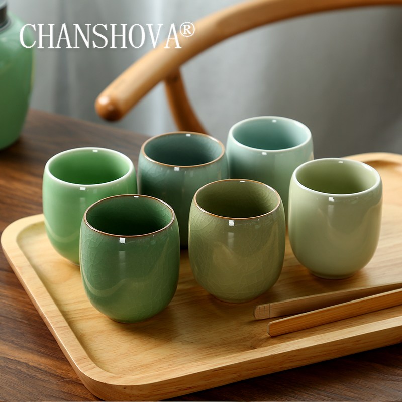 Coffee Tea Sugar Set - CHANSHOVA-porseleinen theekopjesset, traditionele Chinese stijl, celadon