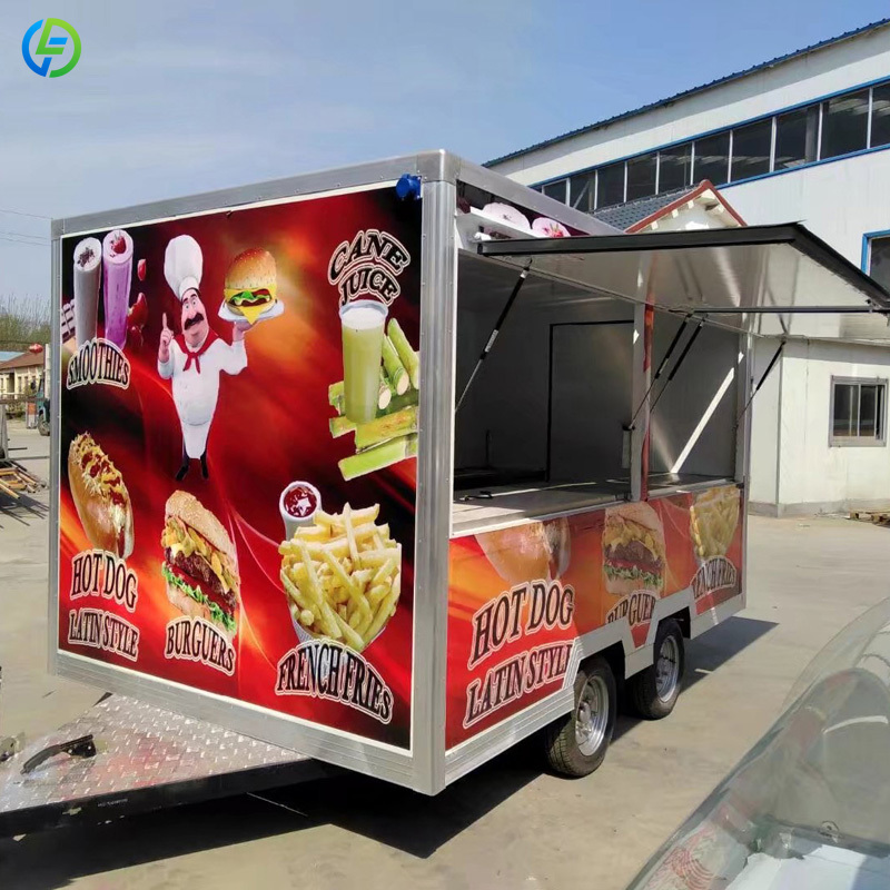 Juice Tea Coffee - Op maat gemaakte snoepmobiel, ronde foodtruck,