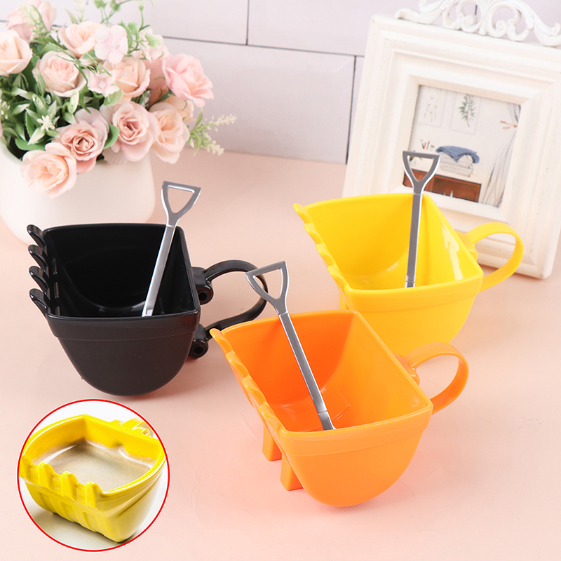 Coffee Tea Spoon - 【YA】Enkelvoudige graafmachine-emmerbeker Handthee Koffie Grappige mok