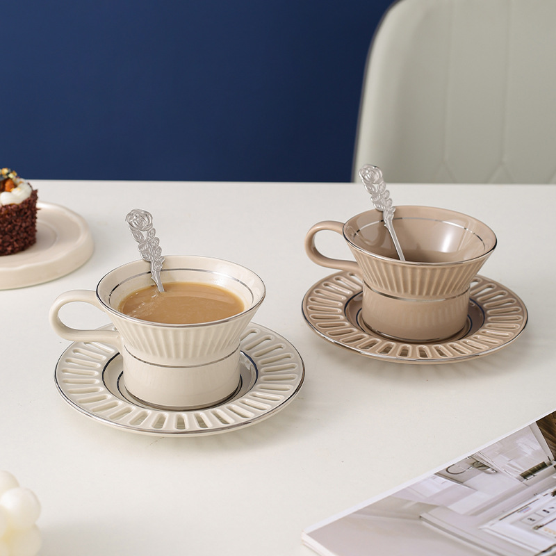 Coffee Tea Sugar Set - Luxe Keramische Koffiekop Schotel Nordic Home