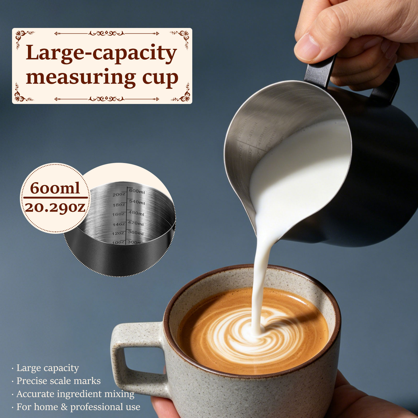 600ml Rvs Melk Opschuimen Kan  - Barista Milk Jug recensie en prijs