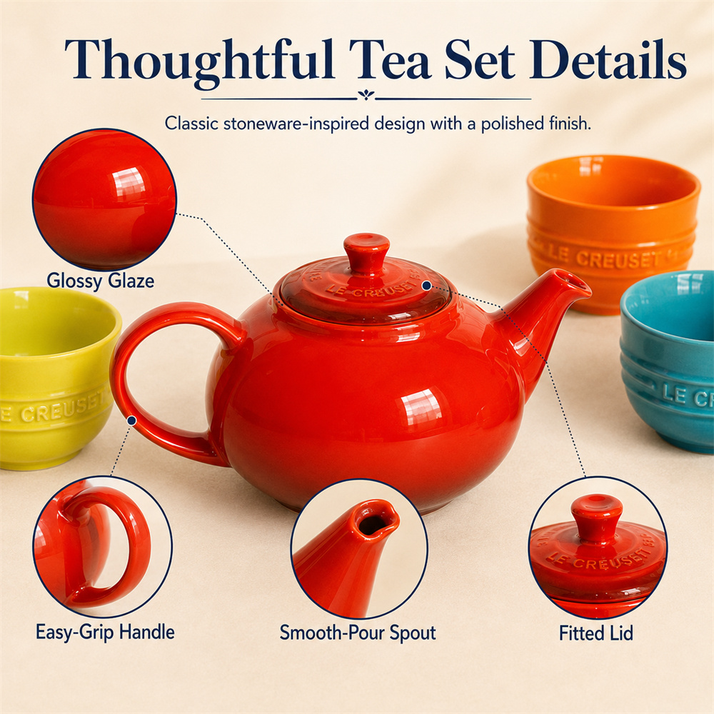 5-delige Le Creuset chipbesten - Coffee Tea Organizer recensie en prijs