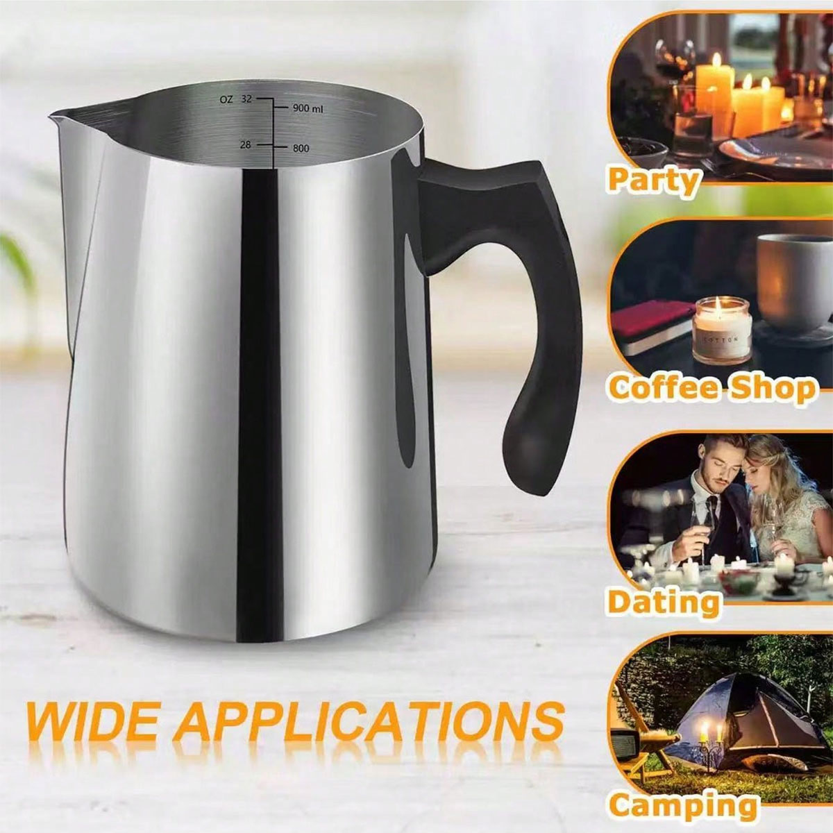 304 roestvrijstalen koffie lat - Barista Milk Jug recensie en prijs