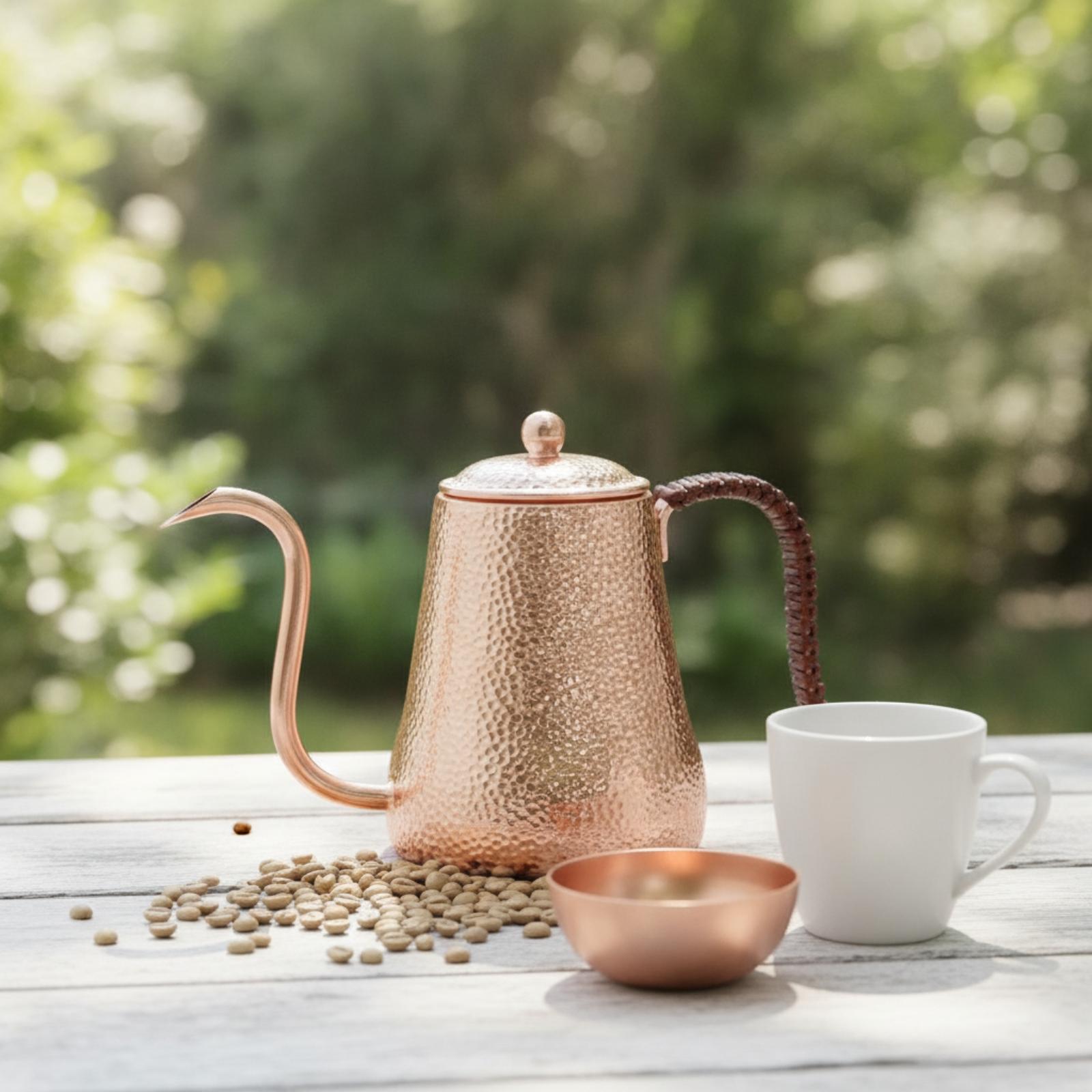 Koperen zwanenhalsketel, geham - Coffee Tea Pots recensie en prijs