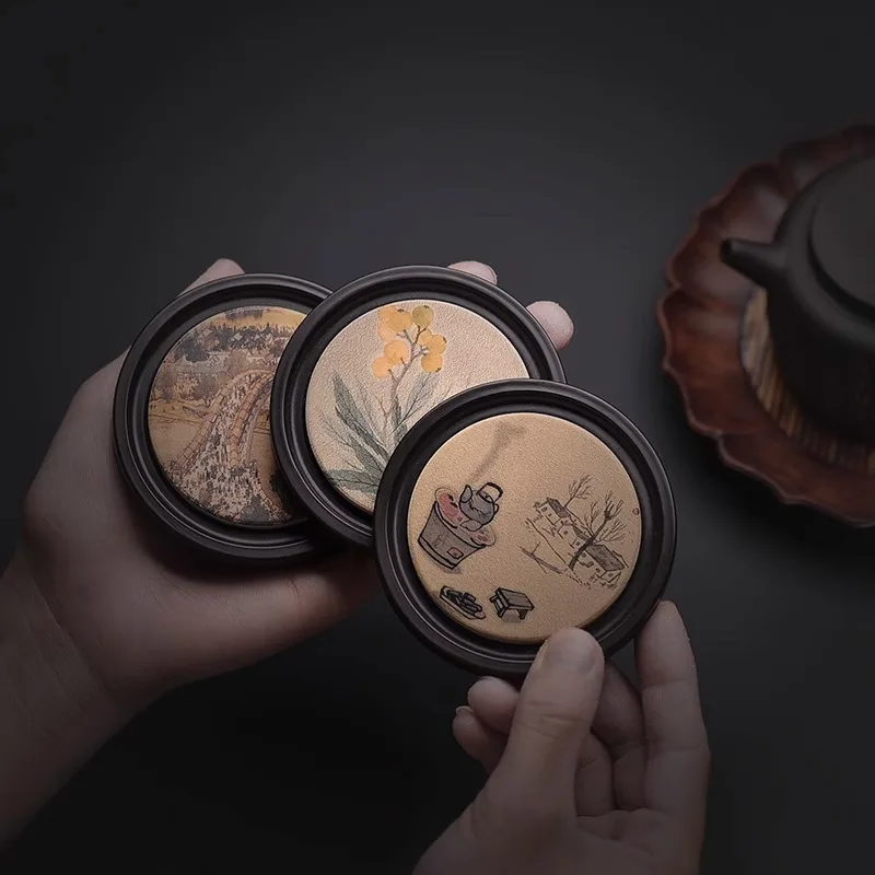 Ronde houten bekermat Hittebes - Coffee Tea In Chinese recensie en prijs