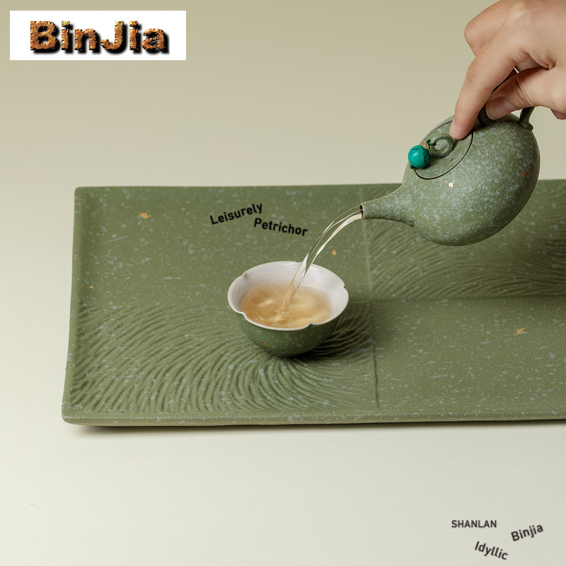Groen Grof Aardewerk Rechthoek - Coffee Tea In Chinese recensie en prijs