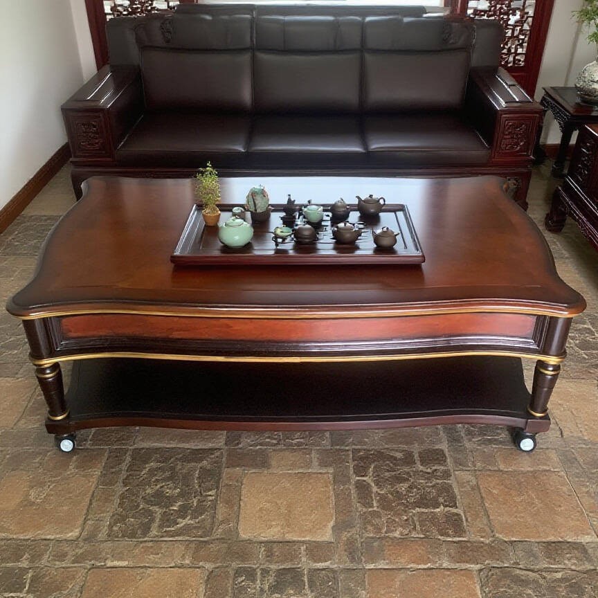 massief houten retro salontafe - Draw Coffee And Tea recensie en prijs