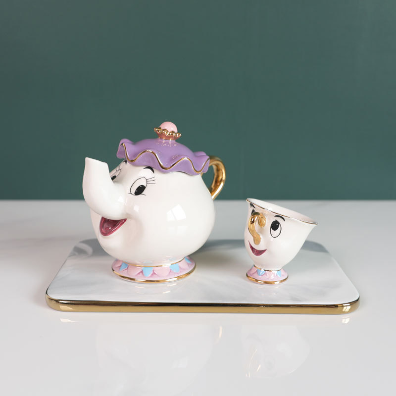 Hete theepot cartoon Belle en  - Coffee Tea Sugar Set recensie en prijs