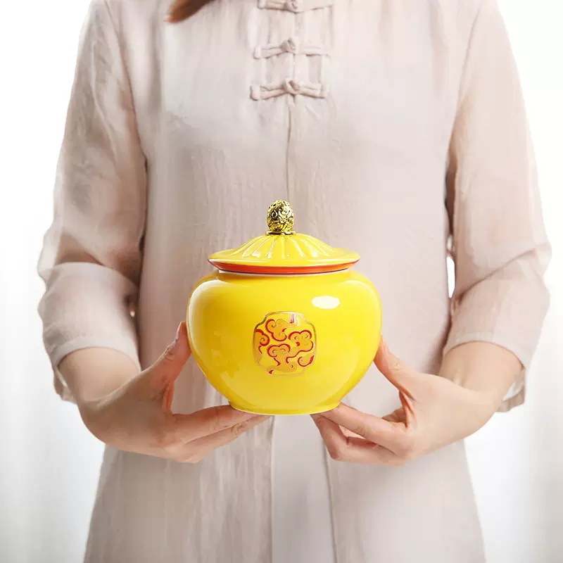 Gele keramische pot in Chinese - Coffee Tea In Chinese recensie en prijs