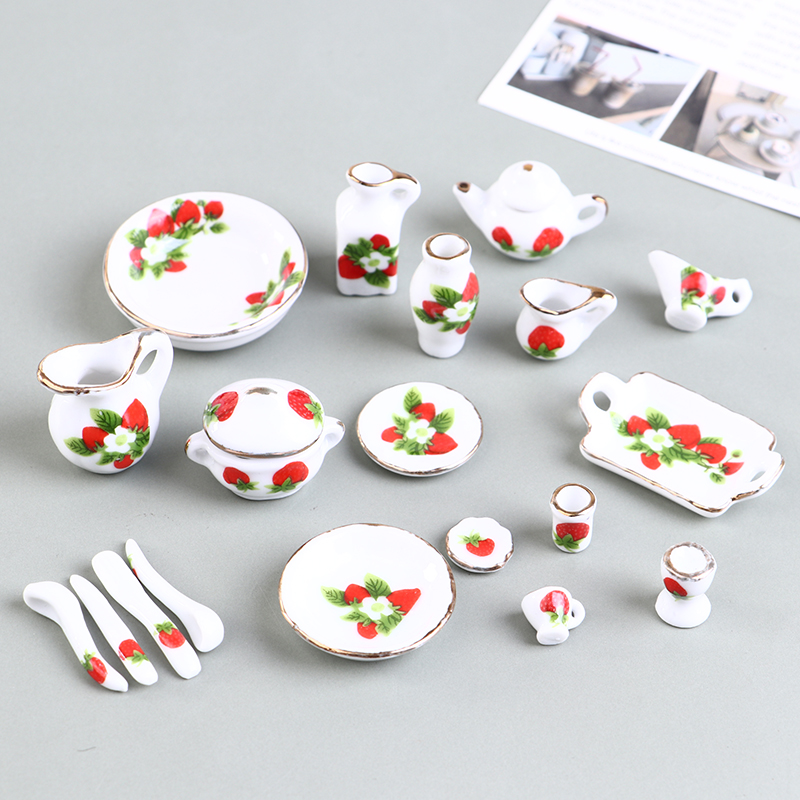 1 Set 1:12 Miniatuur Poppenhui - Coffee Tea Sugar Set recensie en prijs