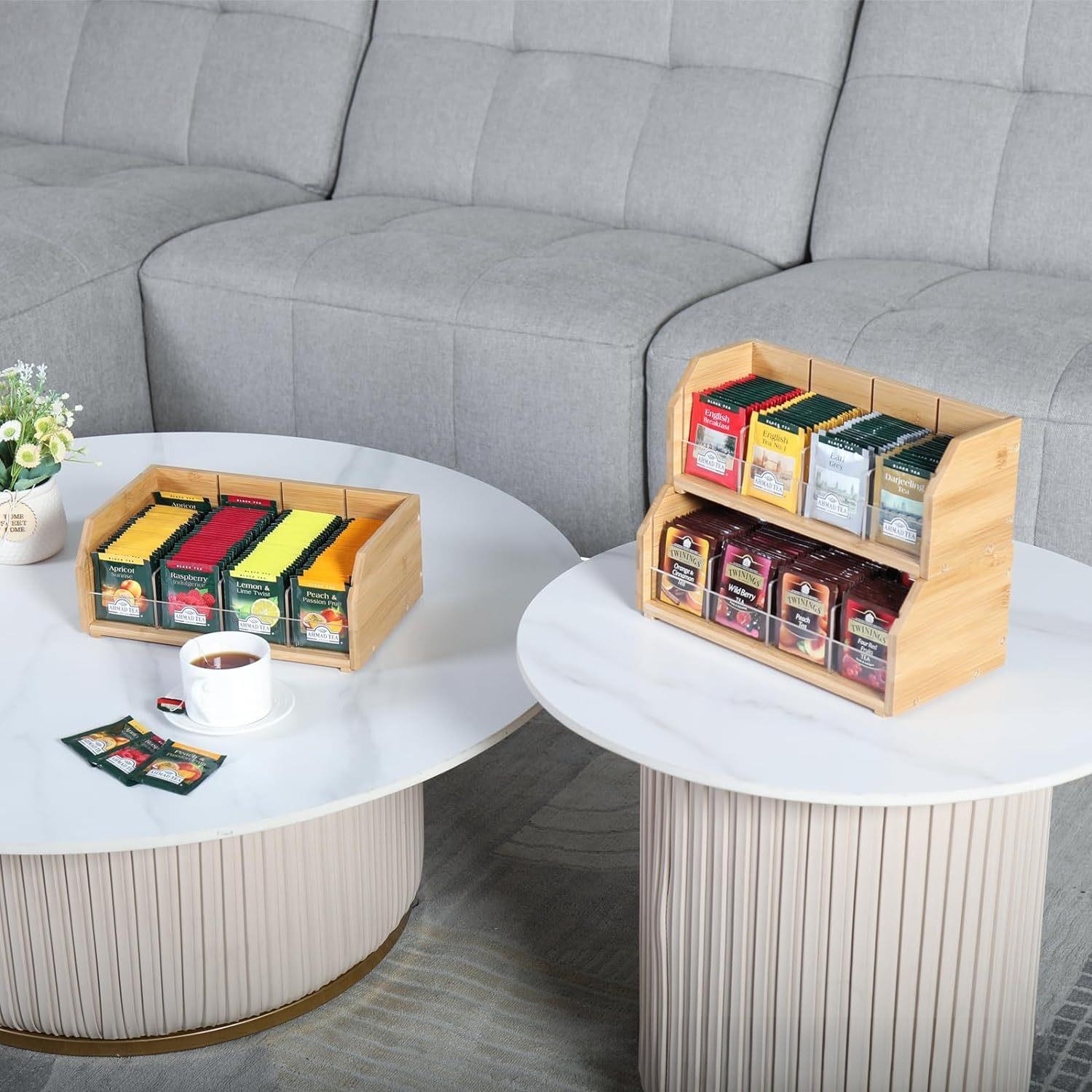 Bamboe theezakjes opbergdoos D - Coffee Tea Organizer recensie en prijs