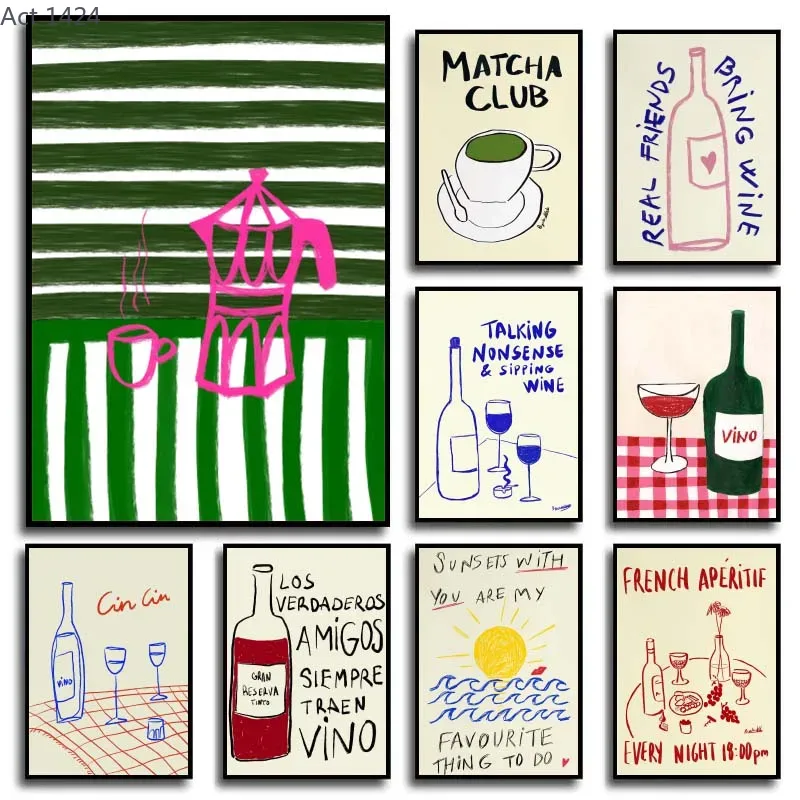 Moderne kleurrijke tekeningen  - Draw Coffee And Tea recensie en prijs