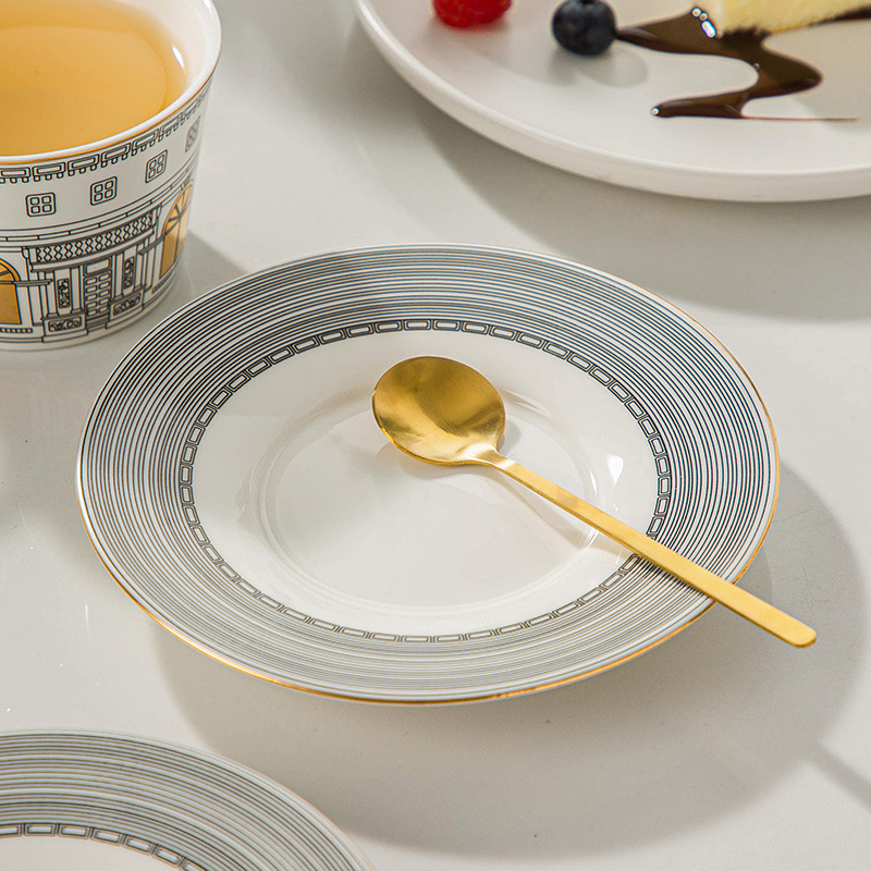 Architecturale kop en schotel  - Coffee Tea Sugar Set recensie en prijs