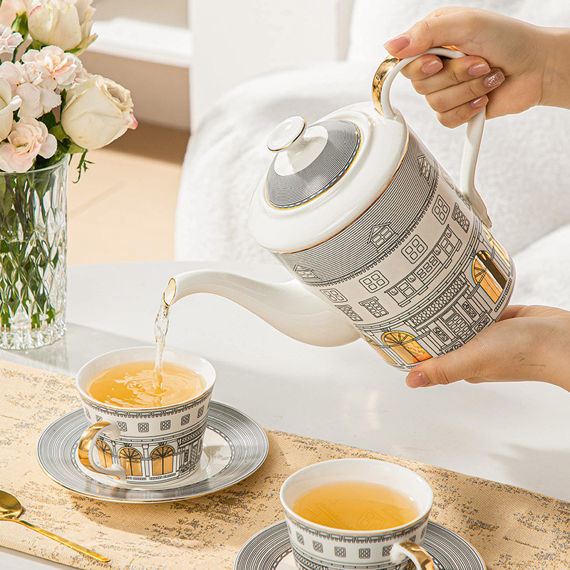 Architecturale kop en schotel  - Coffee Tea Sugar Set recensie en prijs